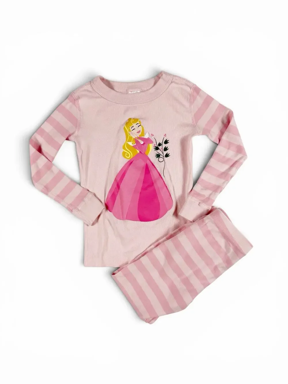 Hanna Andersson Disney Princess Aurora Organic Cotton Pajamas Pink Size 4